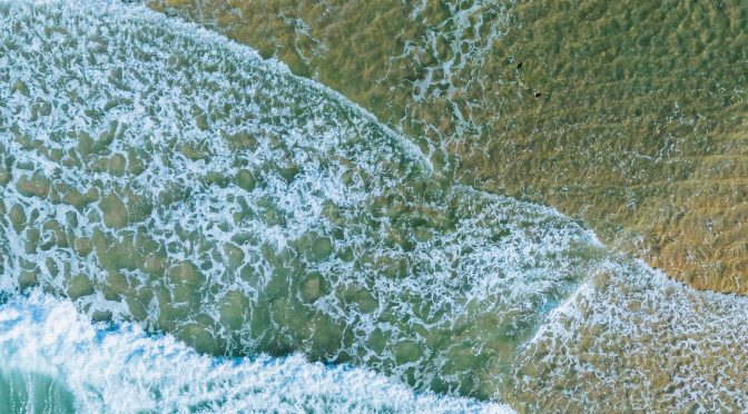 Not a ladder, but waves on the beach